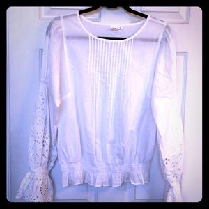 NWOT Gap White Peasant Top